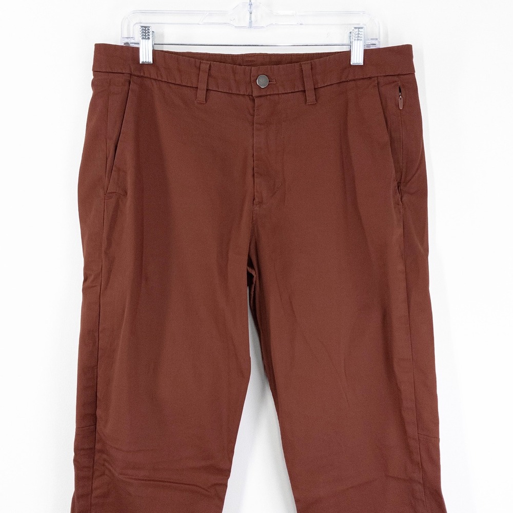 Lululemon Men's 34 Rust Brown Commission Slim Pants Tech Casual Stretch Golf - Picture 6 of 9